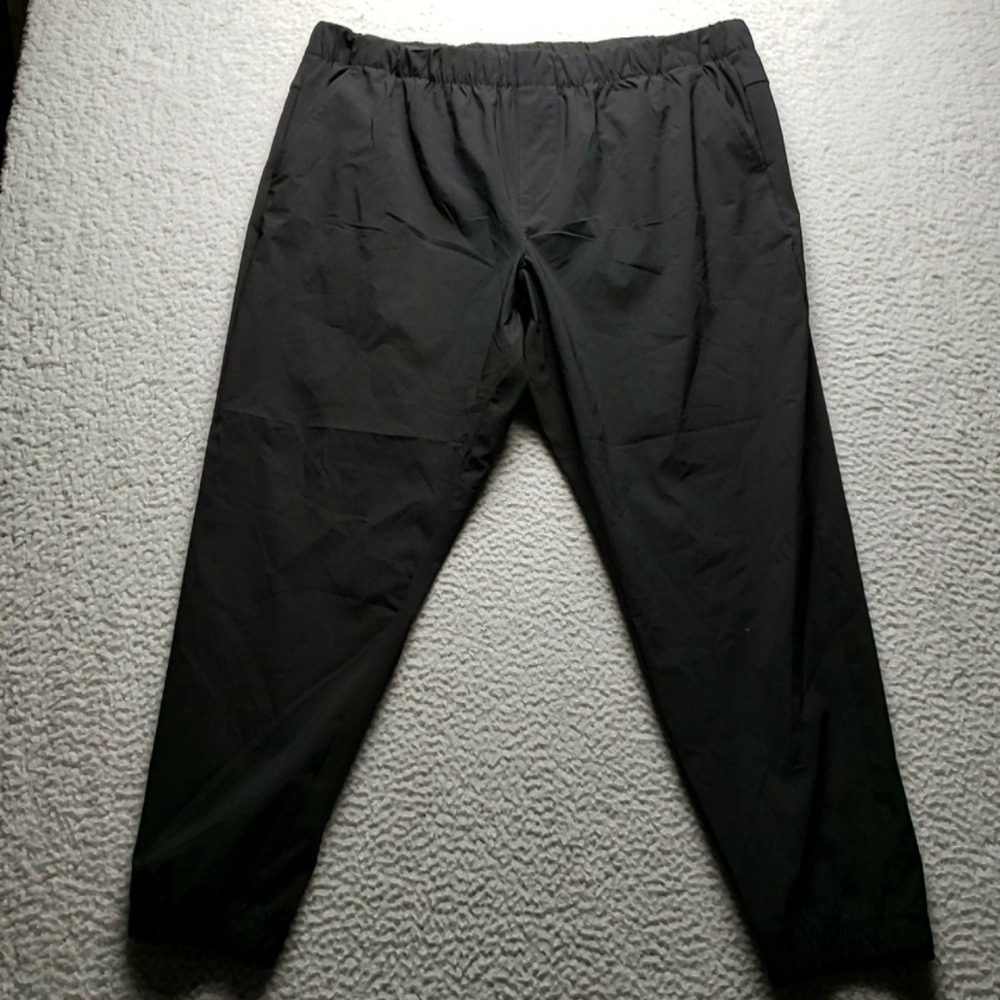 Member's Mark Jogger Pants Mens 2XL Black Travel Stretch Elastic Waist Pockets